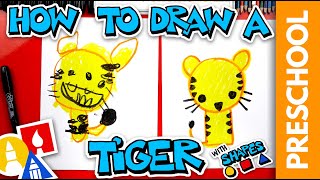 How To Draw A Tiger  Preschool [upl. by Syverson]