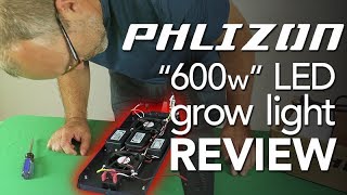 PHLIZON 600w LED Grow Light  Cheap Amazon LED Grow Light Eddie Reviews [upl. by Grindlay]