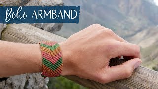 🌀 DIY Makramee ANLEITUNG 🌀 Breites Boho Armband [upl. by Barbra]