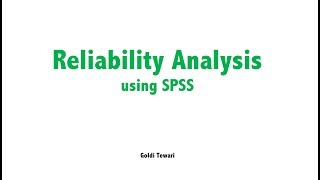 Reliability analysis using SPSS Cronbach’s alpha [upl. by Franck]