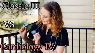 Littmann Classic III vs Littmann Cardiology IV  5 Minute Stethoscope Review [upl. by Claudie]