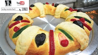 Cómo hacer ROSCA DE REYES  VickyRecetaFacil [upl. by Drareg]