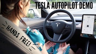 Tesla Model 3 ♥ Autopilot Demo amp Review [upl. by Nosredneh]