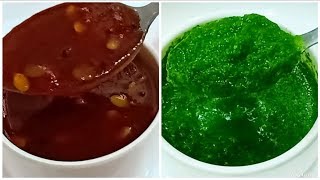 Imli Ki Khatti Meethi Chutney Aur Hari Chutney Banane Ki Recipe  CookWithLubna [upl. by Clarhe895]