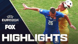 Slovakia vs Romania Highlights  UEFA Euro 2024 [upl. by Keily]