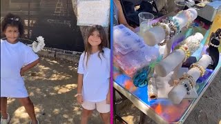 North West and Penelope Disick Start a LEMONADE Stand [upl. by Ardene]