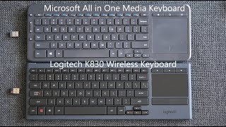 Logitech K830 Wireless Keyboard Unboxing  Comparison w Microsoft All in One Media KeyboardGiveaway [upl. by Kiefer]