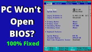 Computer Cant Enter BIOS  How to Force Open BIOS  2024 Complete Tutorial [upl. by Aida501]