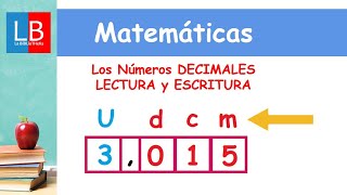 Los Números DECIMALES LECTURA y ESCRITURA ✔👩‍🏫 PRIMARIA [upl. by Templa]