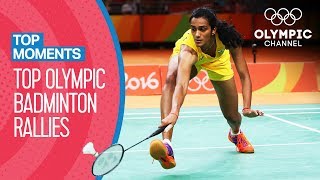 Top 10 Badminton Rallies at the Olympic Games  Top Moments [upl. by Eiramana]