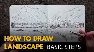 How to Draw a Landscape [upl. by Leahcim1]