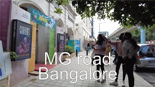 【India Walk 4K】MG road Bangalore 2022 [upl. by Maiga]