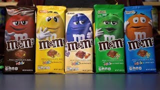 CTC Review 194  MampMs Candy Bars All 5 Flavors [upl. by Lemmy73]