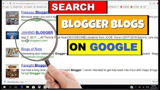 How to search Blogspot Blogs on google [upl. by Anidualc905]