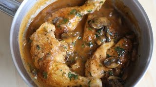 Hunters Chicken Recipe  Chicken Chasseur By the French Cooking Academy [upl. by Bittner]