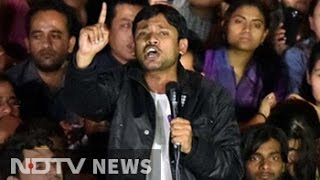 Out of jail Kanhaiya Kumar attacks PM Modi in speech on JNU campus [upl. by Willdon]