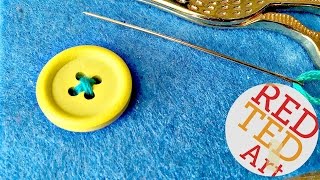 How to sew a Button Craft Basic Sewing [upl. by Auberon849]