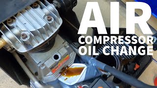 Air Compressor Service  How to change oil in an Air Compressor amp air compressor Maintenance [upl. by Bernardi653]