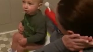 Baby boy does Poopoo on the potty for the first time [upl. by Ennaer131]