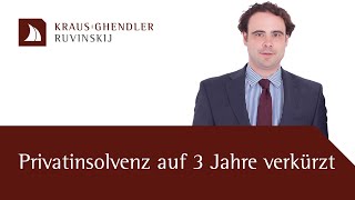 Privatinsolvenz auf 3 Jahre verkürzt  Erklärt vom Anwalt [upl. by Irwinn129]