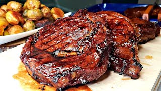 Grilled Glazed Ribeye Steak Steak Marinade  Simply Mamá Cooks [upl. by Leena971]