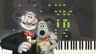 Wallace amp Gromit  Medley Synthesia Piano Tutorial [upl. by Edithe178]