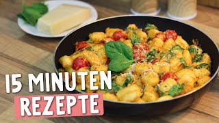 3 Schnelle Pfannengerichte für den Feierabend  Rezepte in 15 Min zubereitet schnell und einfach [upl. by Rania]