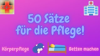 Körperpflege 🛀 Betten machen 🛌  Deutsch lernen für die Pflege [upl. by Isborne]