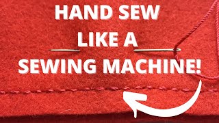 Hand Sewing Tutorial RIGHT HANDED Backstitching [upl. by Xer854]