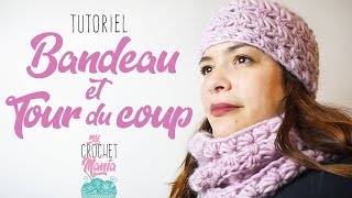 TUTO CROCHET COMMENT FAIRE UN BANDEAU ET UN SNOOD SUPER FACILE [upl. by Emee886]