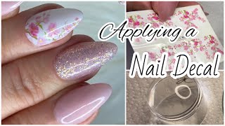 How To Apply Water Decals With A Stamper  Encapsulated Glitter In Gel Polish [upl. by Eimarej]