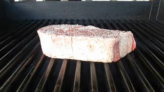 Grilling Thick Ribeye Steak  PoorMansGourmet [upl. by Gunn]