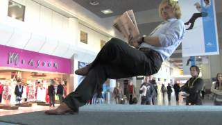 Guerilla Marketing  KLM Economy Comfort Product with Ramana at Manchester Airport [upl. by Candide]