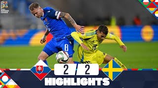 Slovakien  Sverige  22  Höjdpunkter  UEFA Nations League 202425 [upl. by Field]