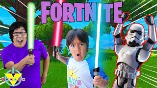 FORTNITE STAR WARS EVENT WITH RYAN  Lets Play Fortnite Battle Royale with Ryans Daddy [upl. by Licec]