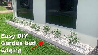 How to make a garden bed edging  Easy DIY [upl. by Annairt]