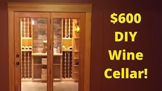 DIY Basement Wine Cellar  Cheap but Fully Custom [upl. by Ainslee]