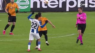 Ruben Neves scores STUNNING volley vs Espanyol in Europa League [upl. by Darrow]