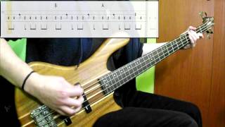 Blur  Coffee amp TV Bass Cover Play Along Tabs In Video [upl. by Lashonde]