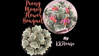 Tutorial PEONY Money Flower tutorial by KKHouse [upl. by Earesed]