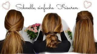 Einfache Schnelle Frisuren I Langemittellange Haare [upl. by Nonnarb883]