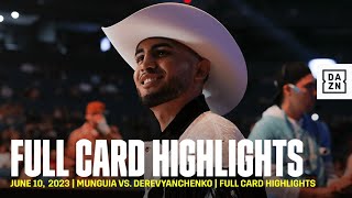 FULL CARD HIGHLIGHTS  Munguia vs Derevyanchenko [upl. by Accebor]