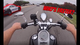 Whos faster Softail Springer or Dallas Police 🔥🚨 [upl. by Durwyn]