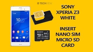 Sony Xperia Z3 How to Insert Nano SIM microSD card [upl. by Shatzer]