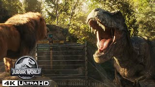 The Top T rex Moments in 4K HDR  Jurassic World [upl. by Ahsilahk]