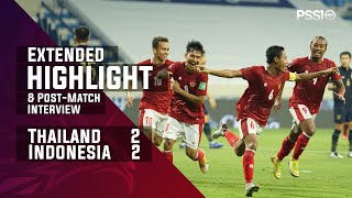 WCQ 2022  THAILAND 2  2 INDONESIA with postmatch interview [upl. by Siramad862]