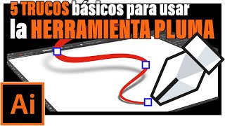 005  ✔️5 TRUCOS✔️ para usar la HERRAMIENTA PLUMA Curva y trazar FÁCIL y RÁPIDO en Illustrator CC [upl. by Henn101]