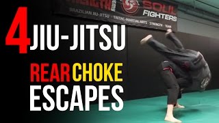 Top 4 JiuJitsu Techniques to Escape Rear Choke [upl. by Eusadnilem]