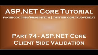 ASP NET Core client side validation [upl. by Noirb258]