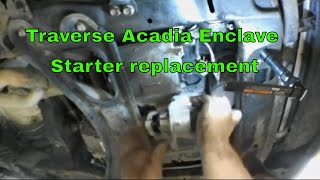 Chevy Traverse starter replacement [upl. by Katrinka989]